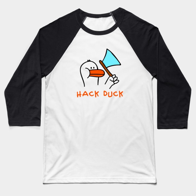 Hack Duck Baseball T-Shirt by schlag.art